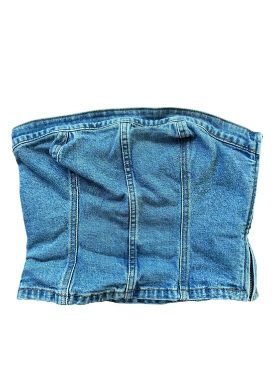 Abercrombie & Fitch Tops - Abercrombie & Fitch Denim Corset Tube Top | Size Small